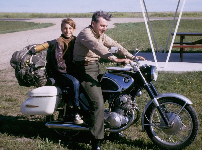 Robert Pirsig and his son